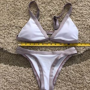 Brand new! White and beige bikini.